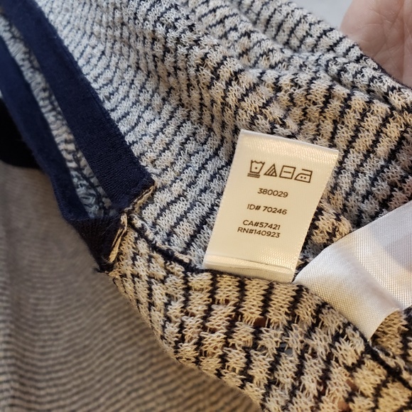 Lou & Grey Navy Gray Knit Open Front Cardigan - Picture 6 of 7